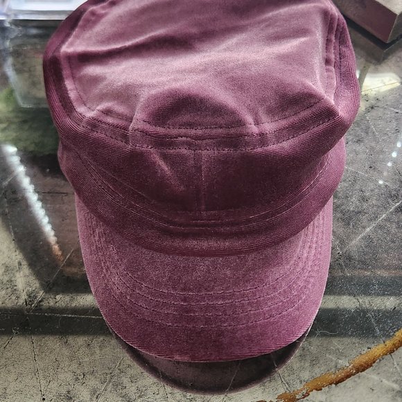 Coco + Carmen - Elegant Womens Velvet Purple Military Hat - Picture 5 of 8